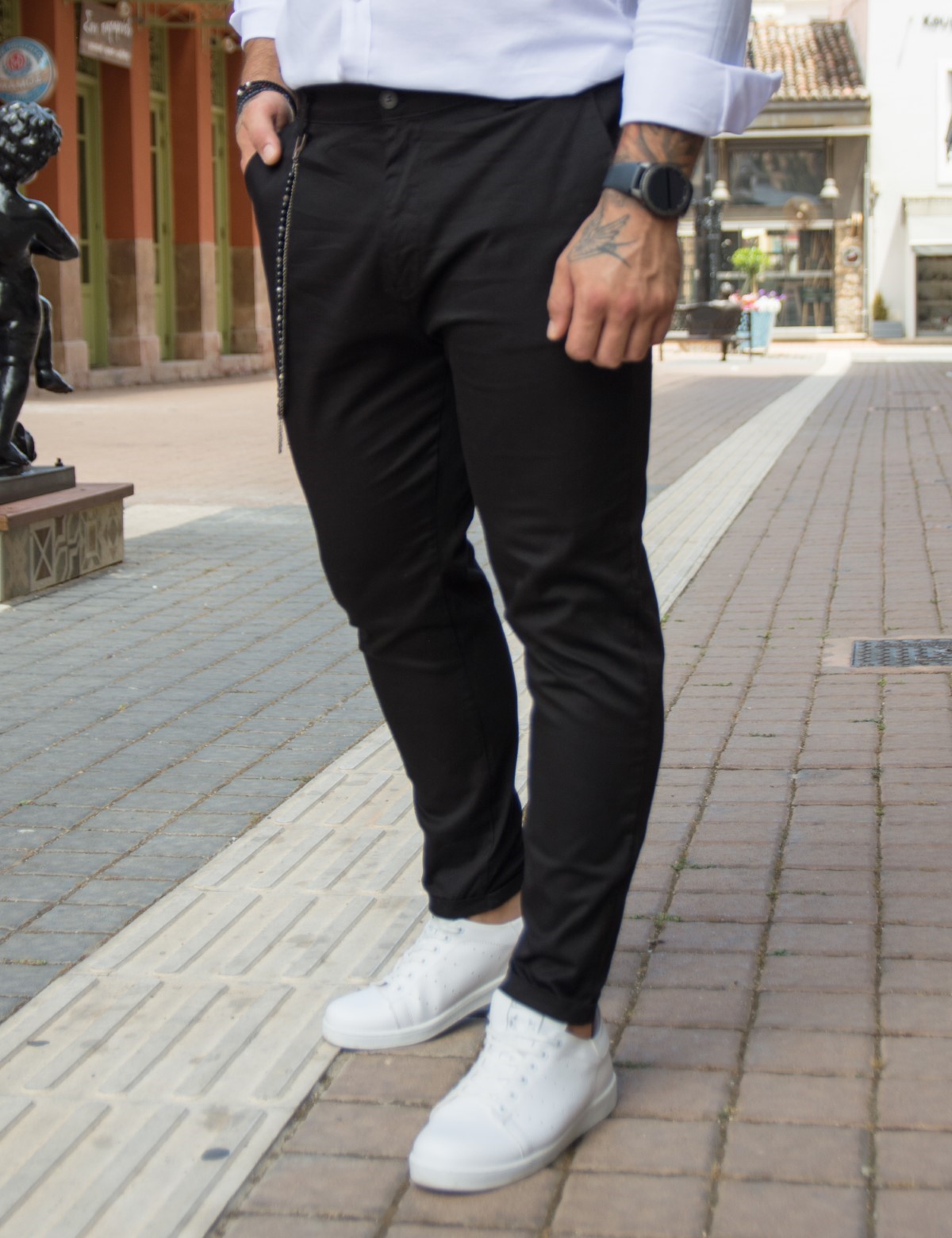 Ben Tailor Ανδρικό μαύρο παντελόνι Royal 0580